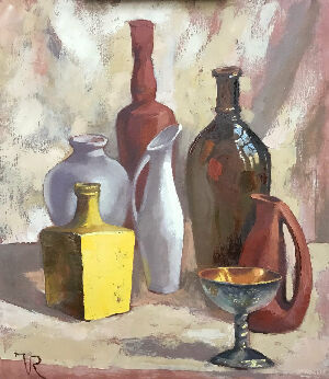 Натюрморт с желтой бутылкой