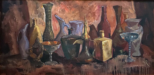 Металлическая ваза