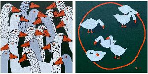 Диптих "Гуси - лебеді"