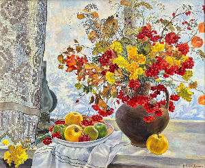 Зимовий натюрморт з лампою