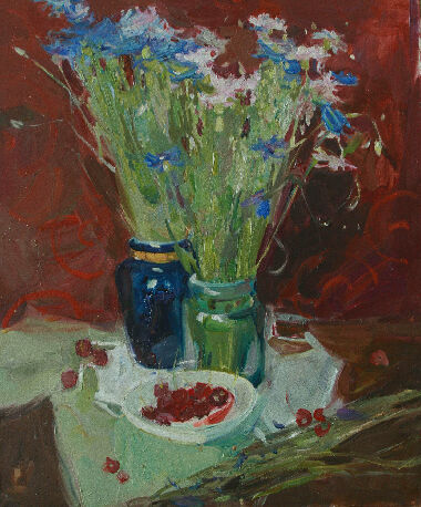 Натюрморт із хризантемами