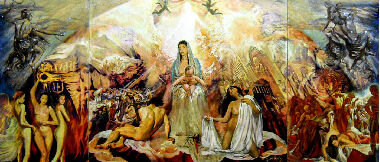 Мадонна во славе и искупление Магдалины, триптих