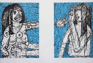 Hee-hee and Ho-ho. Diptych