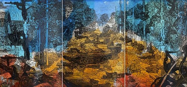 Bucha. Rust Festival. Triptych