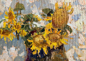 Вечерние подсолнухи