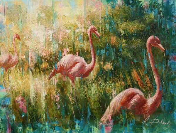 Сад. Фламинго