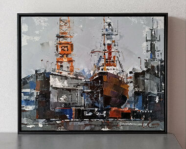 Lighthouse ship AMRUMBANK in the floating dock