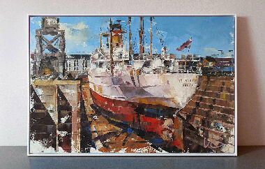 Вантажний корабель рефрижератор TURRIALBA в Саутгемптон Трафальгарському сухому доці