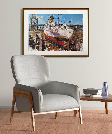 Вантажний корабель рефрижератор TURRIALBA в Саутгемптон Трафальгарському сухому доці