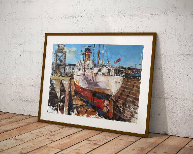 Вантажний корабель рефрижератор TURRIALBA в Саутгемптон Трафальгарському сухому доці