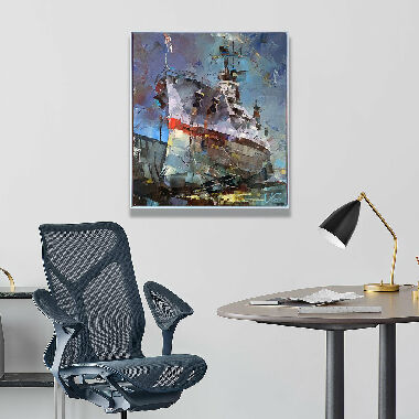 USS TEXAS у сухому доці верфі Норфолка