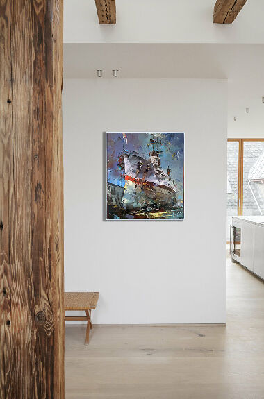 USS TEXAS у сухому доці верфі Норфолка