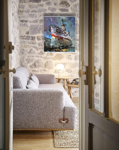 USS TEXAS в сухом доке верфи Норфолка