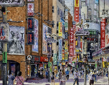 Галасливий час у міському пейзажі Токіо