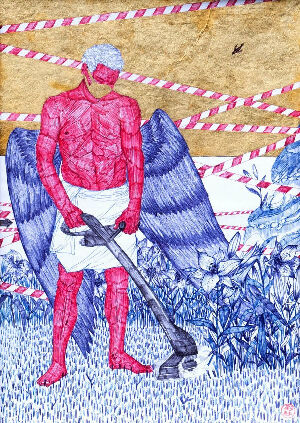 Annunciation is Canceled ("Gabriel Mowing")