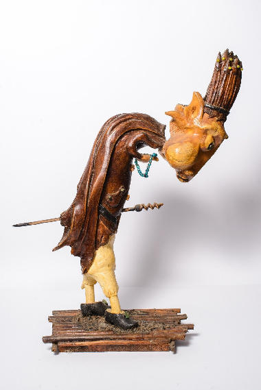 Автопортрет со шпагой на палубе на фоне бушующего океана