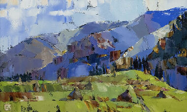 An Early Evening in the Mountains