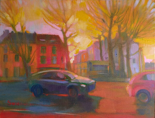 В лучах заходящего солнца