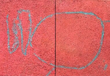 Diptych "Red sand mixture"