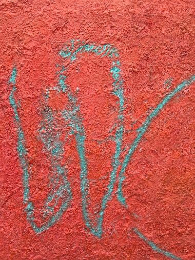 Diptych "Red sand mixture"