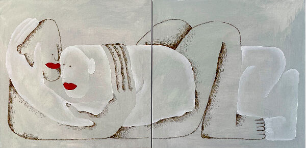 Invention (Hugs) - Diptych