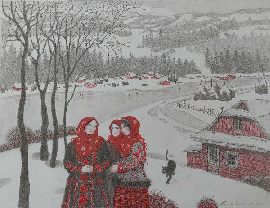 Мисливець на снігу