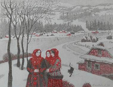 Мисливець на снігу