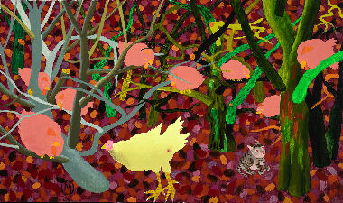 Мокрый сельский парк