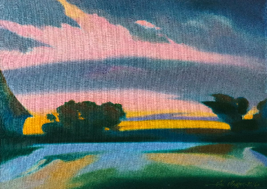 Horizon in zakopane at sunset