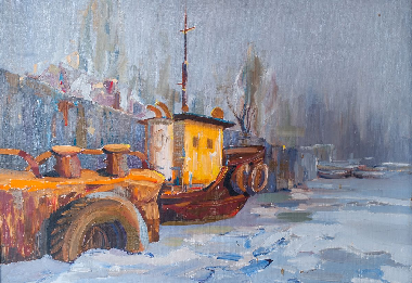 Серый день, река Припять