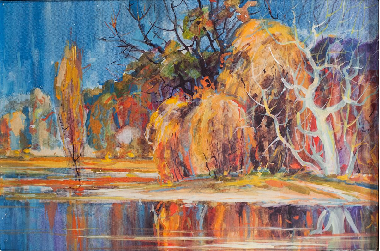 Spring Flood. The Uzh River