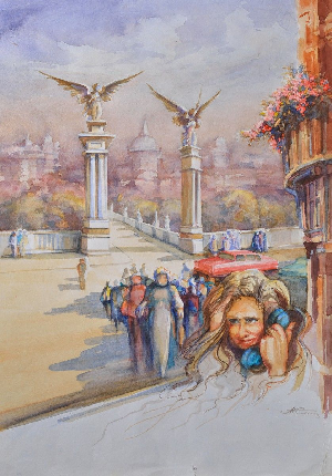 Rome. Bridge of the Holy Angel