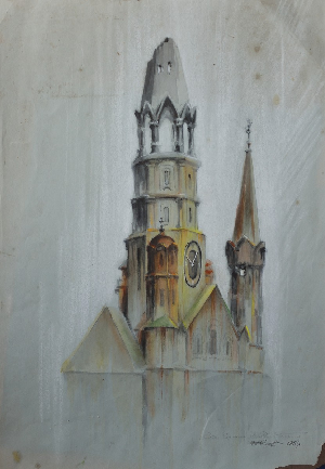 West Berlin. The Kaiser Wilhelm Memorial Church