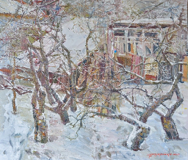 Заснеженный сад