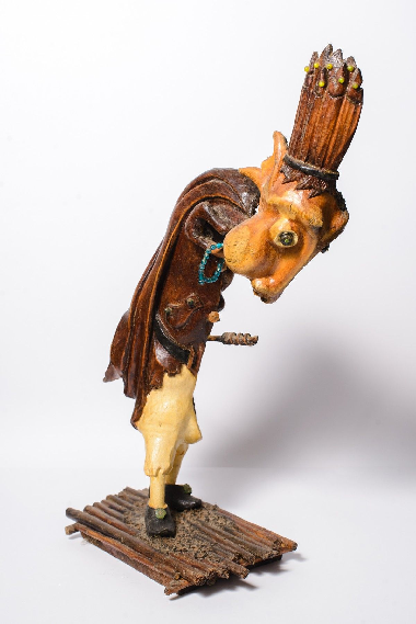 Автопортрет со шпагой на палубе на фоне бушующего океана