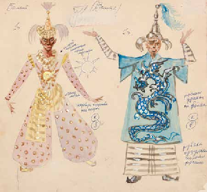 «Золотой петушок», балет-пантомима Римского-Корсакова, примерно 1950 г.