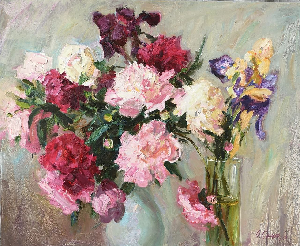 Натюрморт з півоніями ти ірисами