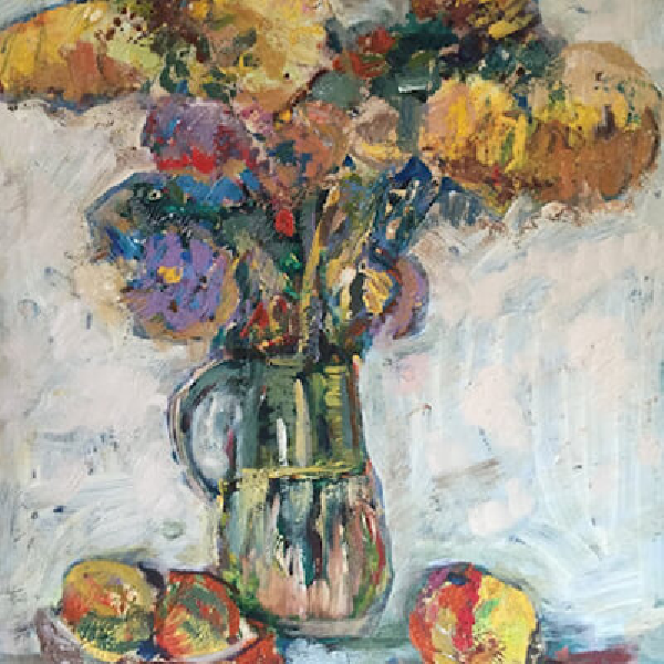 Yellow flowers and fruits