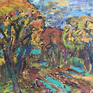 Зелено-синій пейзаж