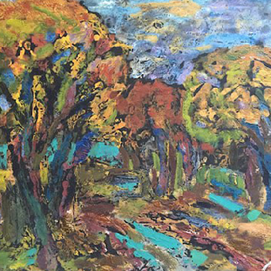 Зелено-синий пейзаж