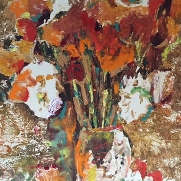 Red. white and brown