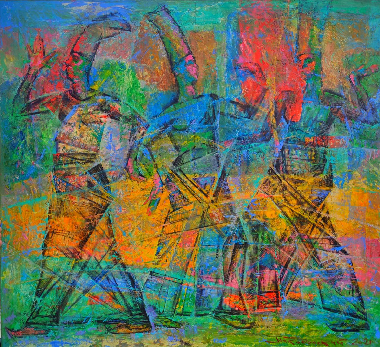 Три фигуры в движении