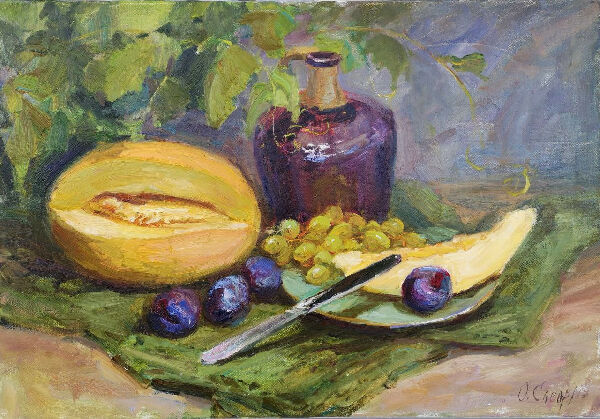 Натюрморт з динею