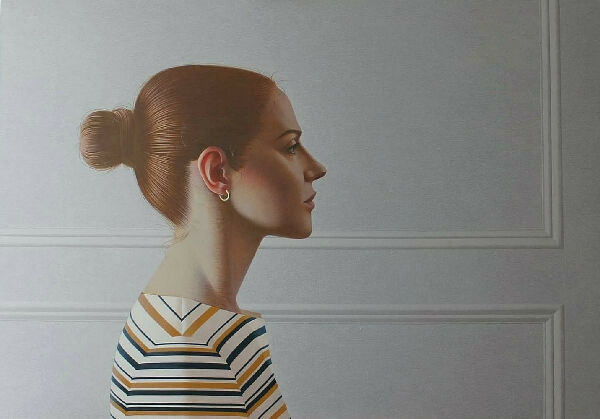 Self-portrait in a white room