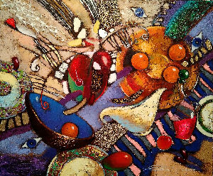 Фрукти та посуд