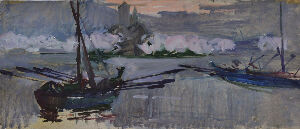 Крепость в Чигирине. Эскиз к исторической картине