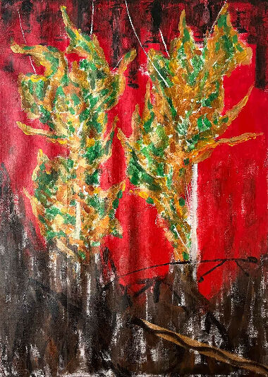 The sycamore trees in autumn