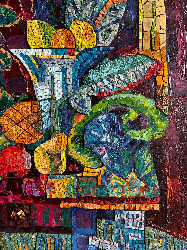 Натюрморт с грузинским гранатом и украинской грушей