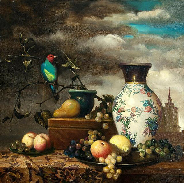 Натюрморт с птичкой