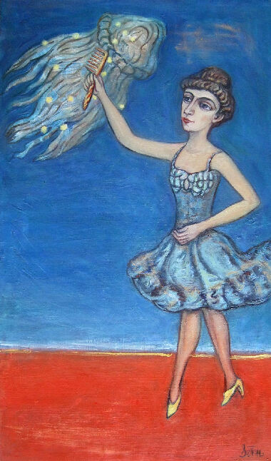 Розчісує волосся Вероніки